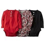 カーターズ Carter's ロンパース ボディスーツ 長袖 3枚組 女の子 綿100% 春秋 3-Pack Long-Sleeve Bodysuits 6M (61-67cm) [並行輸入品]