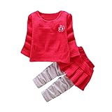 Tovadoo 子供服 ベビー服 女の子 トップス+ズボン スカート 秋冬 長袖 多色 カラフル プリンセス 可愛い 部屋着 保育園