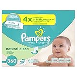 Pampers Baby Wipes Natural Clean 5X Refill, 360 count by Pampers