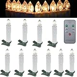 10個LED キャンドルライト タイマー 電池式キャンドルライト 揺らぐ炎 リアル感 ろうそく 癒し点滅 led 防水性能用于照明 結婚式 誕生日 室内・室外飾り アイボリー蝋燭灯 ウォームホワイト