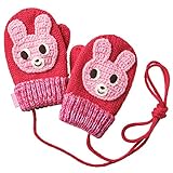 MIKIHOUSE HOTBISCUITS（ミキハウスホットビスケッツ）編みモチーフ付き ミトン Ｓ(1-3歳),ローズ