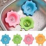 Silica Gel Kitchen Bathroom Sink Strainers Basket Silicone Hair Catcher Sink Drain Cover Sink Strain
