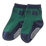 (チャックル) chuckle *ボンシュシュ*クルーソックス【9-12cm・12-15cm・滑り止め付き】 グリーン 9-12cm P9314-12-70