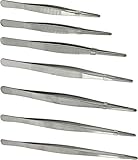 SE TW2-477BP Stainless Steel Tweezer Set (7 Piece) by SE