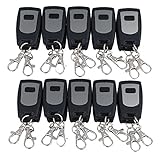BQLZR 433 MHzメタルプラスチックブラック1 CH RFワイヤレスリモート制御ガレージドアキーレスエントリ20個パック