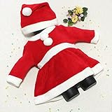 えくぼちゃん(ekubochan) サンタさん帽子付ワンピース（レッド） (95cm)