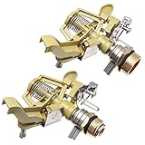 ILS - 360 Degree Rotary Sprayer Sprinkler Zinc Alloy For Home Garden Yard Lawn