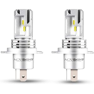 NOVSIGHT H4 Hi/Lo LEDヘッドライト 正規品 業界最新型初モデル H4 Hi/Lo 55W 10000LM 無極性 LEDヘッドライト フォグランプ 切れのいいカットライン 新車検対応 lumileds ZES LEDチップ 高輝度 6000K DC9-32V 360°発光 2年保証 2個セット