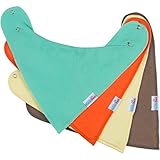 Baby Bandana Drool Bibs with Snaps Solid Colors Unisex 4 Pack Gift Set by KiddieBest [並行輸入品]