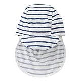(チャックル) chuckle 後首日除け付きボーダースイムキャップ ブルー 42-52cm（ワンサイズ） M9205-00-31