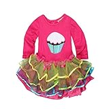 LittleSpring DRESS ベビー・ガールズ カラー: レッド