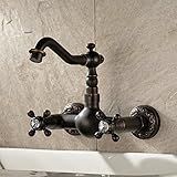 Hiendure ブラス真鍮 ブロンズ 用壁付け混合水栓 バスルーム用水栓