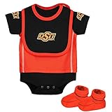 Oklahoma State Cowboys幼児" Lilジャージー"ボディスーツ、よだれかけ& Bootieセット オレンジ