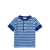 ポロラルフローレン ポニー付 ストライプヘンリーネック 半袖Tシャツ ブルーマルチ (男の子12～24か月用) 12M [並行輸入品]