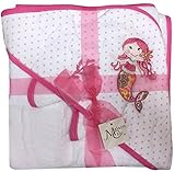 Maison Chic Mermaid 100% Cotton Hooded Bath Towel & Washcloth Set 90270 by Maison Chic