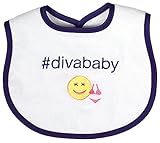 Raindrops Diva Baby Hashtag Bib, Purple by Raindrops