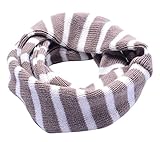 (コ-ランド) Co-land ネックウォーマー キッズ マフラー ベビー ニット 子供用 無地 ボーダー 女の子 男の子 秋冬 防寒 お出かけ 通学通園 コーヒー色