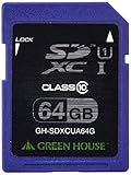 グリーンハウス UHS-I対応SDXCカード 64GB GH-SDXCUA64G