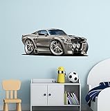 48 " Shelby Mustang gt-500 Eleanor壁デカールフォードMovable漫画車3dステッカー壁画キッズ子供メンズ壁アート