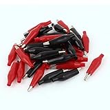 uxcell　アリゲーターテストクリップ　金属　プラスチック　38個入り