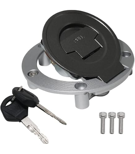 Kimllam Motorcycle Gas Cap Fuel Cap for Suzuki GS500 SV650 VX800 RF900 DR800 GSX600 GSX750 GSX1100 GSX1200 GSX1400 GSXR600 GSXR750 GSXR1000 GSXR1100 TL1000R TL1000S - Metal, Natural