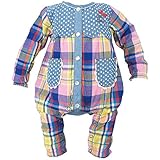 【春物】 CHILD CHAMP(チャイルド チャンプ) 先染格子ヨーク切替格子カバーオール 60cm/P NO.C-86161515