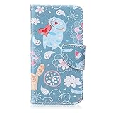 UNEXTATI Galaxy S6 対応 ケース 全面保護 高品質 レザー 手帳型ケース カバー カード収納 スタンド機能 マグネット開閉式 Samsung Galaxy S6 用 Case (ブル