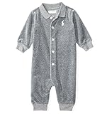 POLO RALPH LAUREN (ポロラルフローレン) ベロア ポロ カバーオール ベビー 男の子 グレー 75cm (9ヶ月) [並行輸入品]