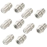 uxcell SMAメスーメスコネクタ RFアダプタ シルバートーン 10個入り 金属 接続部品