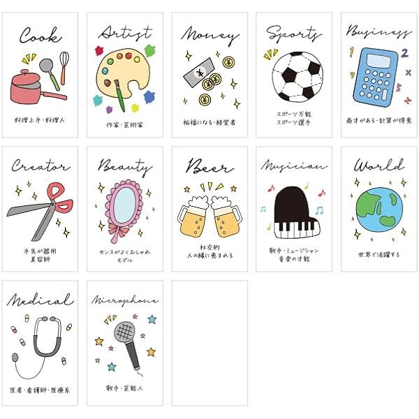 Amazon | Khers 選び取りカード 水彩画タッチ12枚 台紙シート付