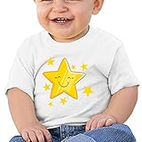 ファッション 子供 カートゥーン スマイル スター 笑顔 U首シャツ タイツ White Size 12 Months
