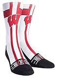 NCAA Wisconsin Badgersカスタムアスレチッククルーソックス ホワイト