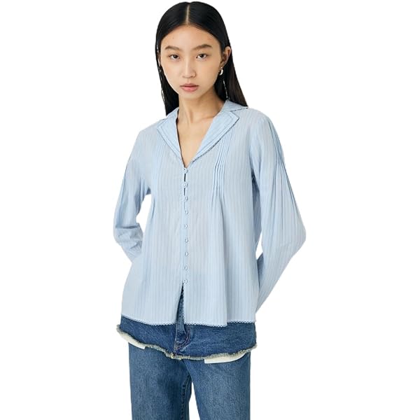 Amazon | [BEARDSLEY] [ビアズリー] パールボタンリネン前後