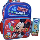 Disney Mickey Mouse Deluxe 16" Backpack With Bonus 6Pk Mickey Pencils [並行輸入品]