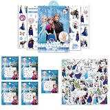 プリンセス エルサ コンビネーション ステッカー 220 枚 - 「アナと雪の女王」 - 子供の男の子と女の子向けのファッショナブルなアイス クイーン - 子供用の一時的なタトゥー クイーン ステッカー + ネイル アート ステッカー + 組み合わせステッカーを含み、車、オートバイ、ヘルメット、スケートボード、ギターなどに適しています