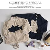 【RIRORA】ネコとサカナ形抜きジャケット [ブルー/クリーム] 女の子・男の子・一番かわいい服・大人気アイテム・誰よりもおしゃれに・ベビーファッション (7 (95-105cm), ブルー)