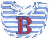 Mud Pie Baby-Boys Newborn B Initial Boy Bib, Blue, One Size by Mud Pie