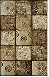 Mohawk Home Free Flow Artifact Panel Neutral Rug 5'x8' [並行輸入品]