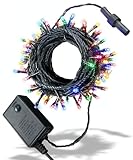 テルノン イルミネーション ライト LED 100球 ストレートタイプ 10m メモリー 機能 内蔵 コントローラー 付 10連結 可能タイプ【AD&C TORONIC】（ ミックス ）
