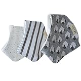 空海100 %コットンベビーBandana Bibs – 3 Piece Set