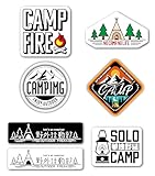 オリジナルデザインストア キャンプ アウトドア ステッカー 防水 耐水 車 バイク スポーツ パソコン キャンステ 釣り (セット)