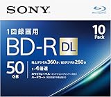 ソニ ー ブルーレイディスク BD-R DL 50GB 10枚 4倍速 1回録画用 ケース付 10BNR2VJPS4