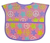 Bibsters Peace and Stars Easy Clean Bib - Girl by Hamco [並行輸入品]
