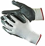 B & G Nitrile Dipped Gloves Size Large (Grey) [並行輸入品]