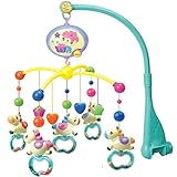 かわいい馬幼児ベッド回転ベルバッテリ12の歌と音楽の移動操作