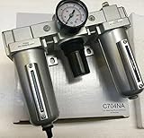 1/2 COMBINATION FILTER REGULATOR LUBRICATOR AIR LINE PARTICULATE FILTER MOISTURE TRAP LUBRICATOR OIL