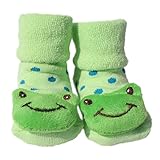 Nice Days（ナイス　ディズ）　可愛いベビー　ショート ソックス　3D漫画立体幼児靴下　七五三　出産プレゼント (グリーン蛙)