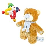 ギフトセット 出産祝いに ベビーぬいぐるみと木のおもちゃのギフトセット (ブルー)
