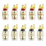 WMYCONGCONG 10個 スピーカー端子コネクタ バインディングポスト 4mmバナナプラグソケットコネクタ 配線接続 アンプスピーカー端子用