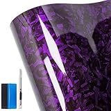 LZLRUN フォージドグロスカーボンファイバーブラックビニールラップロール エアリリースステッカーシートフィルム DIY デカール 車両 バイク セルフアドヒーシブ